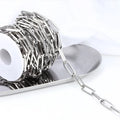New Design Stainless Steel Chain Square Links Waterproof No Fade Non Allergic Chains for DIY Necklace Jewelry Accessories