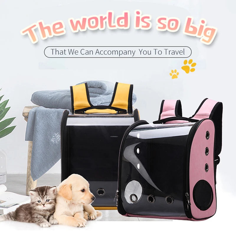Breathable Air Hole Outdoor Carrying Backpack with Handle Travel Cat Bag
