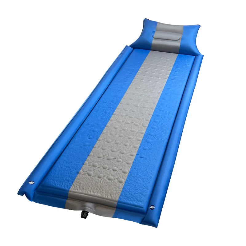 Self-Inflating Sleeping Pad Armrest & Pillow Rollover Protection Camping Mattress Climbing Cot-Mats Tent Hammock Air Bed