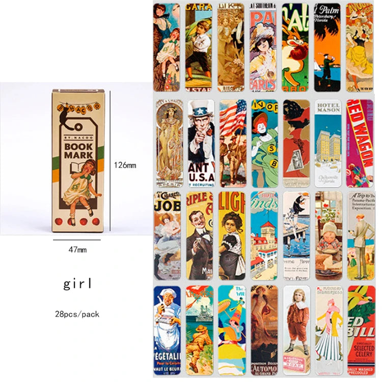 28pieces Different Design Per Pack  New Literary Bookmark School Office Supplies Children Students Lovely Gifts