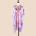 Summer Women's Thin Cardigan Sun protection Clothing Fashionable Printed Satin Cotton and Linen Shawl Seaside Travel Beach Towel