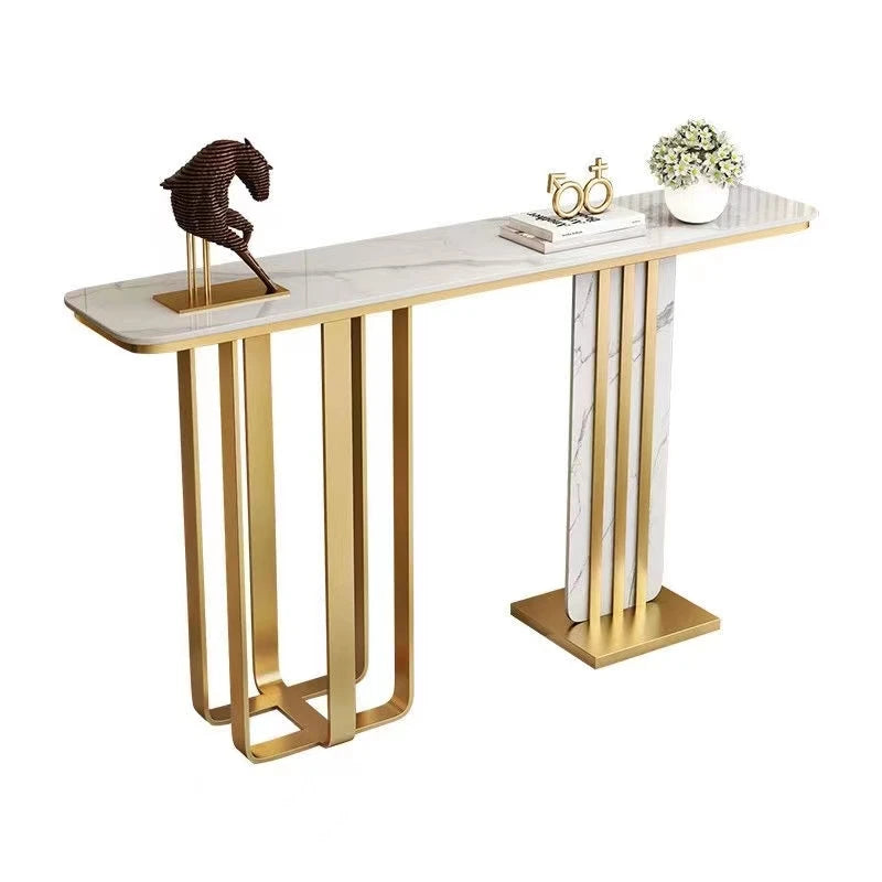New Console Tables Design Marble Gold Metal Stainless Steel OEM Customized Living Room Furniture Modern Luxury Hallway Entrance