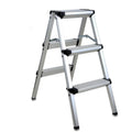 Modern 3 Step Folding Ladder Anti-Slip Step Stool Aluminum Lightweight with Wide Pedal 330lbs Capacity for Living Room