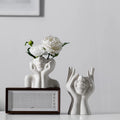 Wholesale Home Decor Table Decorative Woman Face White Vases Nordic Modern Creative Flower Ceramic Vases