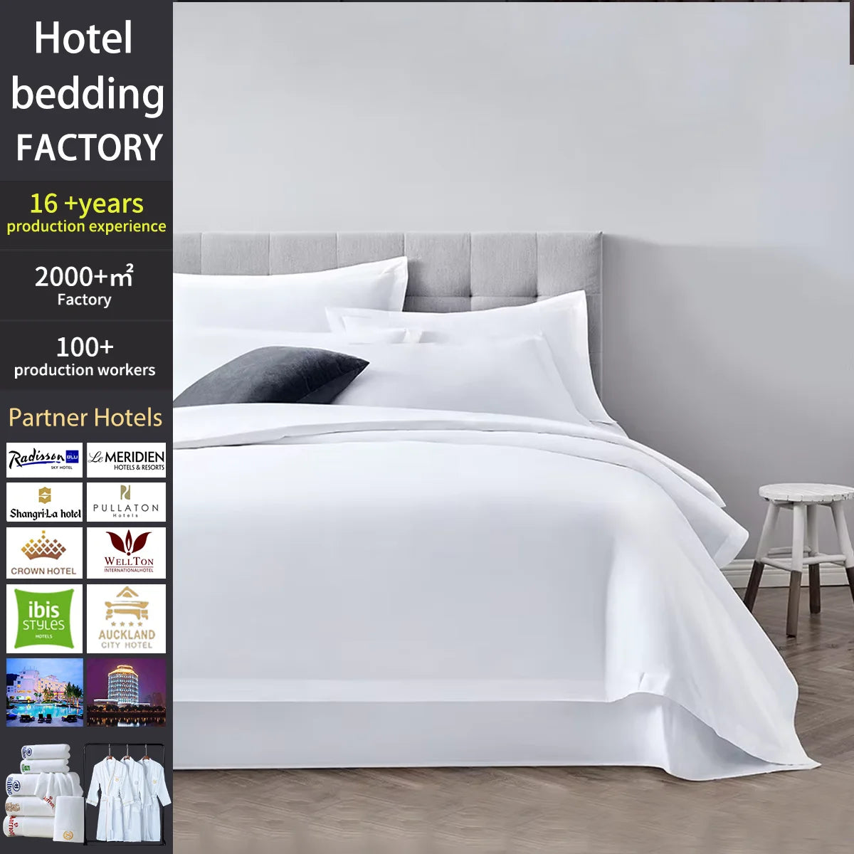 Luxury Sateen Weave 300TC 100% Egyptian Cotton Queen Sheet Set with Extra Deep Pocket for Hotel and Resort
