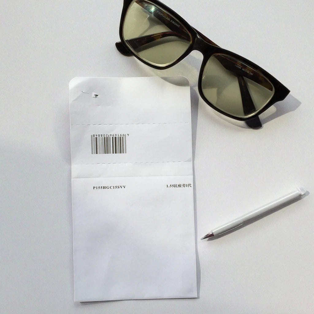 Classic Recycled Materials Lens Bag Custom Logo Packaging Paper Envelope with Non-woven Fabric for Optical Glasses