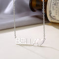 Minimalist Wholesale Custom Zircon 18K Gold Plated Stainless Steel Snake Chain Letter Heart Pendant Necklace for Women Gift