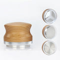 1PCS Festival Promotion Custom 58MM Metal Stainless Steel Coffee Powder Press Tamper Wood Coffee Tamper