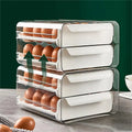 Plastic 2-Tier Refrigerator Egg Organizer Drawer for Kitchen With Removable Egg Racks 32 Grids Egg Holder