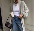 Enyami Factory Wholesale De Mujer Long Sleeved Ladies Autumn Fur Long Coat Women Plus Size Knit Sweater Cardigan