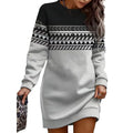 RNSHANGER Retro Sweatshirt Mini Pencil Dress Winter Women Harajuku Long Sleeve Hip Wrap Party Dresses Lady Fashion Street Dress