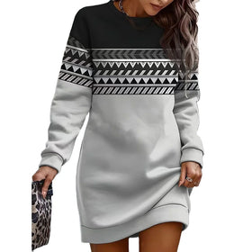RNSHANGER Retro Sweatshirt Mini Pencil Dress Winter Women Harajuku Long Sleeve Hip Wrap Party Dresses Lady Fashion Street Dress