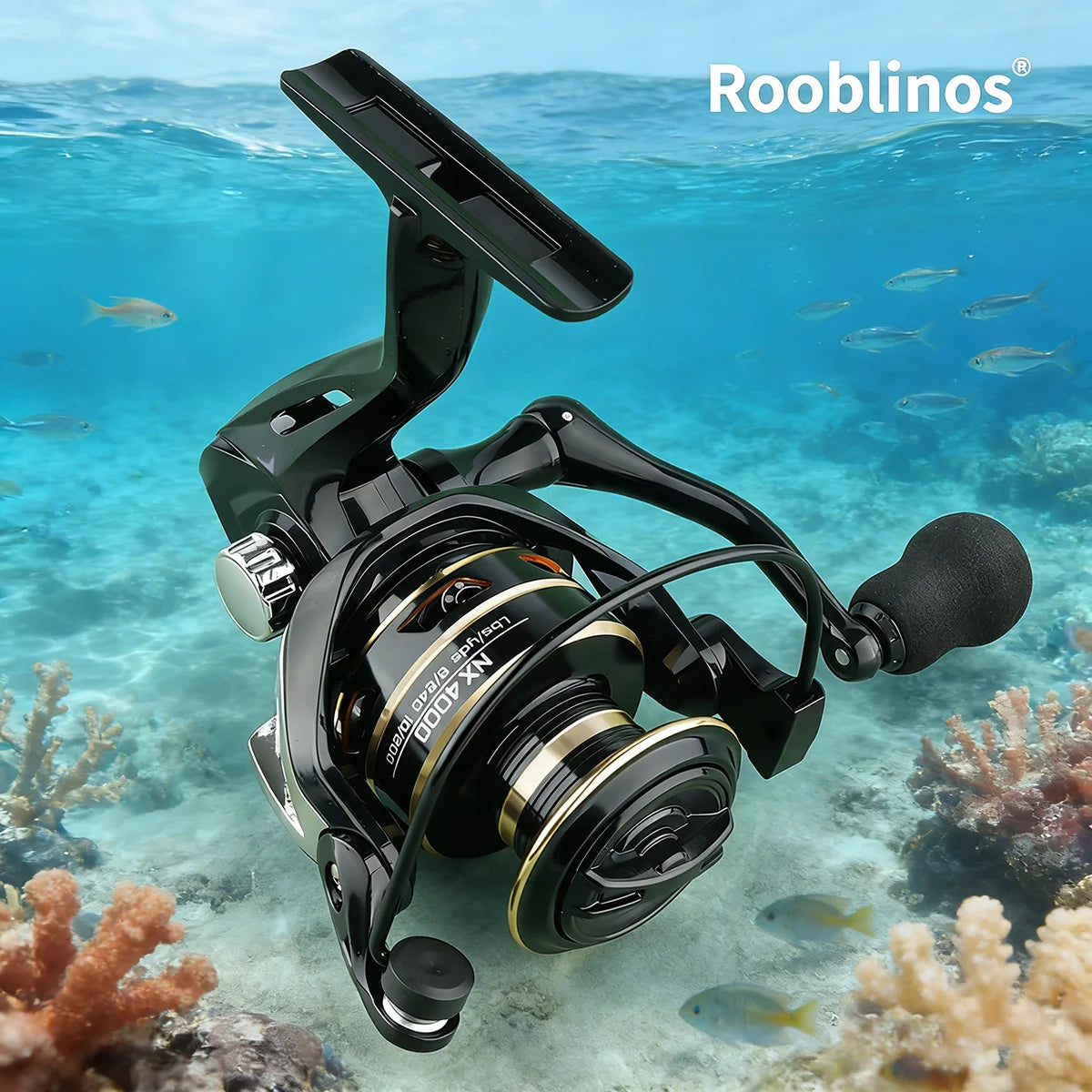 [Germany Stock] Rooblinos NX Spinning Reel-Plastic Reel Body Two-Speed System Left Hand Use