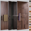 China Top Supplier Custom Design External Wooden Entrance Door Front Pivot Door Modern Entry Exterior Security Doors