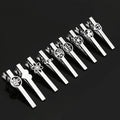 Men's Fashion Business Stainless Steel Tie Clip Geometric High-grade Black Line Formal Professional Wedding Party Anniversary