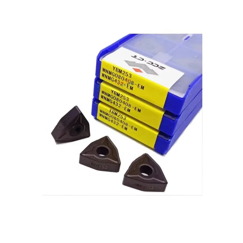 Original ZCC.CT WNMG080404 WNMG080408 WNMG080412 Tungsten Carbide Inserts WNMG080408-EM EF YBM253 Carbide Milling Inserts