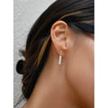 Small Bar Charm Shiny Cubic Zircon Stud Earrings Cylinder 18K Gold Plated Earrings for Women Trendy Minimalist Jewelry 2021 Hot