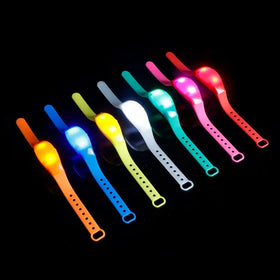 LED Light up Wrist Bands Luminous LED Concert Bracelets Festival Custom LOGO Glow in Dark LED Wristband