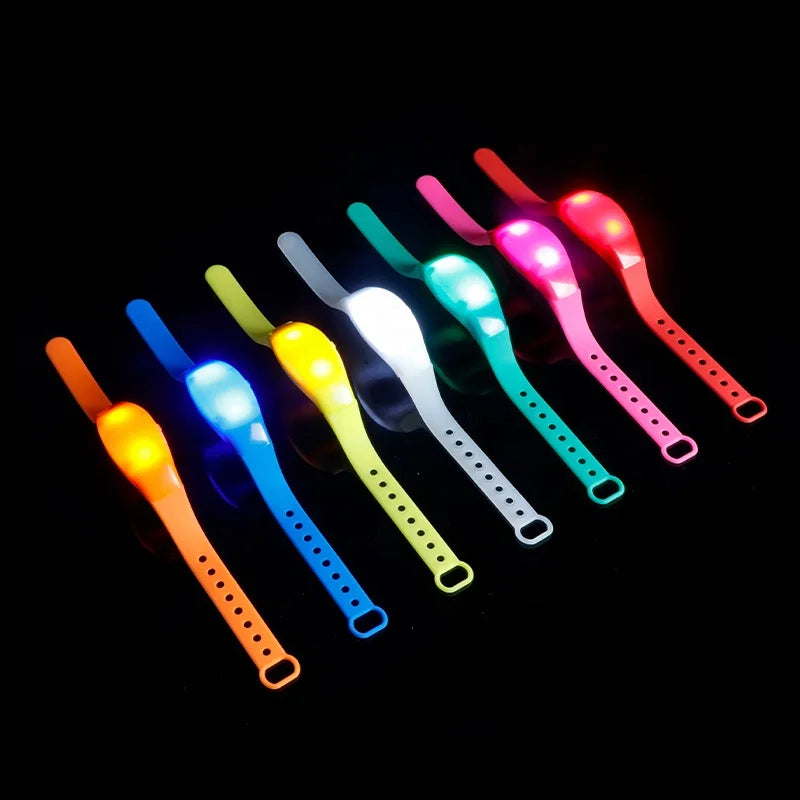 LED Light up Wrist Bands Luminous LED Concert Bracelets Festival Custom LOGO Glow in Dark LED Wristband