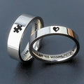 Anillos De Hombre Acero Inoxidable Puzzle Heart Couple Rings Luxury Non Tarnish Stainless Steel Ring Jigsaw Rings for Women Men