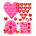 Dot Fondant Cake Molds Fondant Mold Cake Decorating Lips Heart Bear Love Letters Rose for Wedding Valentine's Day Silicone