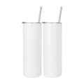 Sublimation Blank Skinny Tumbler Stainless Steel Double Wall 20oz Sublimation Tumbler Straight with Lid and Straw