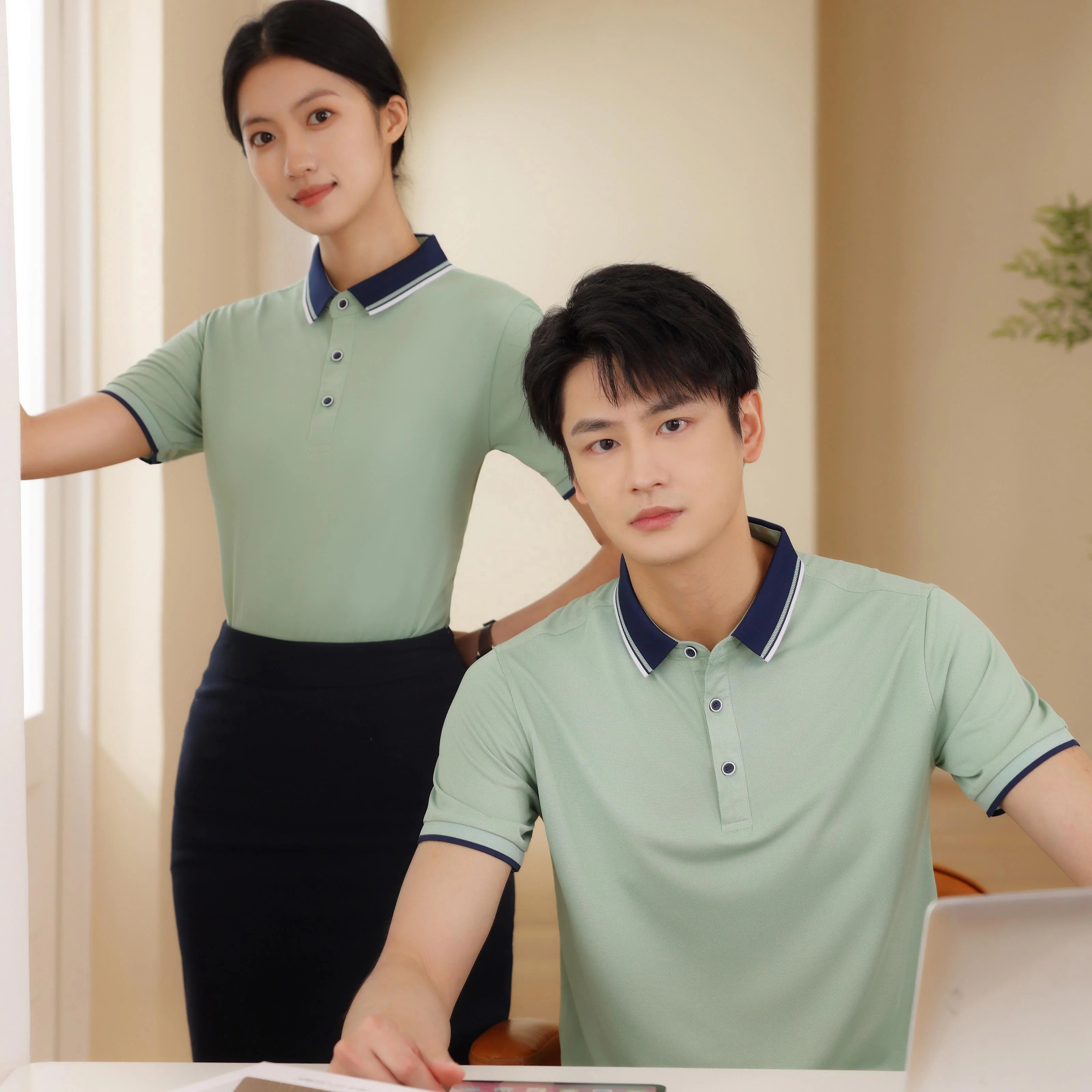 New Arrival Custom Logo Custom Polo Shirts Men's Polo Shirt Breathable Short Sleeve Knitted Uniforms T-shirt