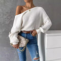 2024 New Arrival Women's Comfortable Backless Knitted Long Sleeve Sweater Formal Style Casual Outerwear One Piece Top