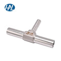 HAL-LOK ISO9001 Certified Forged Polished Stainless Steel Instrument Weld Fittings 1/4''-1'' OD Reducing Tee 3-Way Circular Head