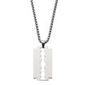 G1839 Personalized Wholesale Stainless Steel Hip Hop Jewelry Razor Blade Necklace Meaning for Men and Women