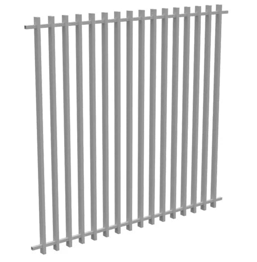 BaoChuan Newest Design Minimalist Black/Grey Galvanized Aluminum Vertical Fencing Elegant Garden Fence Trellis/Gate Eco-friendly