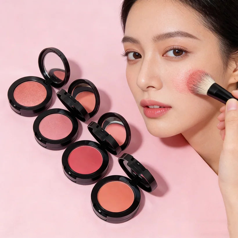 Private Label Lip Cream Blusher Highlighter All in One Cosmetics Glow Face Palette