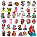 Customized Wholesale Pvc 2D Diy Singer Clog Sandal Accessories Super Star Peso Pluma Shoes Decorations Karol g Shoe Charms