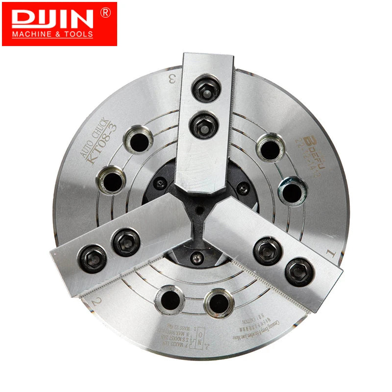 6'' Hollow 3 Jaw Power Chuck KT06-3 Hydraulic Lathe Chuck Steel Body With Accuracy 0.02mm for Mini CNC Lathe