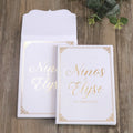 Ivory Handmade Pearl Foil Clear Acrylic Invitations RSVP Cards Minimalist Paper Hardcover Wedding Invitation Collection