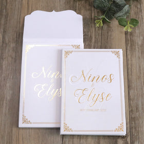Ivory Handmade Pearl Foil Clear Acrylic Invitations RSVP Cards Minimalist Paper Hardcover Wedding Invitation Collection