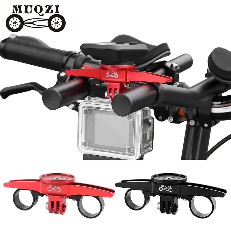MUQZI Bike Triathlon Handlebar Computer Holder Sports Camera Bracket TT Bicycle Computer Mount for Garmin Bryton WAHOO