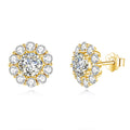 New 2025 Dangle Accessories Jewelry Zirconia Making Supplies Heart Sterling Silver Gold Plated Luxury Women Stud Earrings