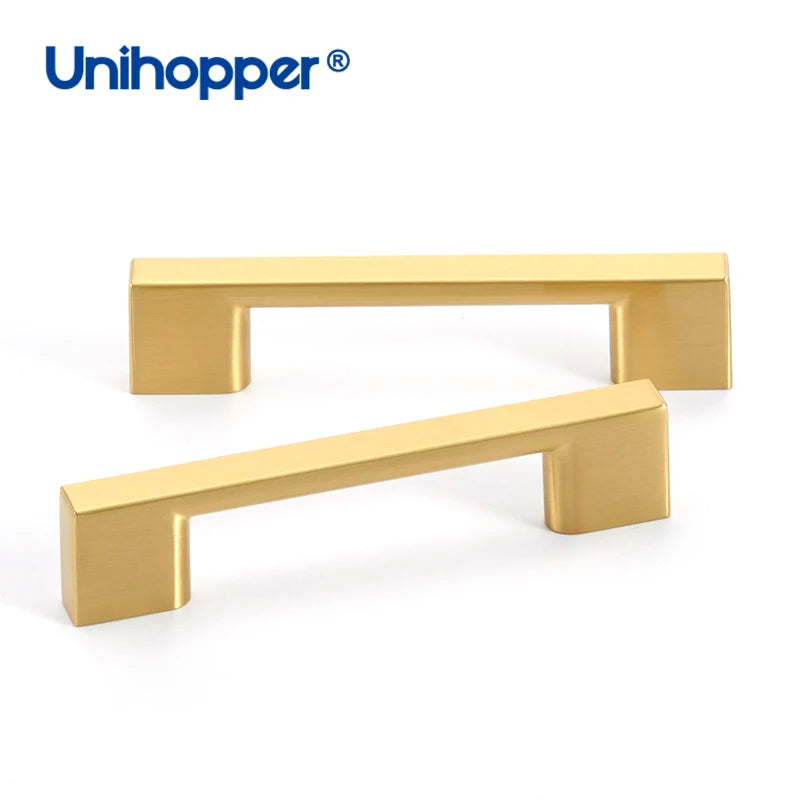 Unihopper Wholesale Luxury Gold Drawer Cabinet Door Handle Wardrobe Wine Cabinet Shoe Cabinet Handle