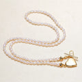 Fashion Freshwater Pearl Necklace Pendant 2-4mm Mini Rice Pearl Necklace with Heart Pendant