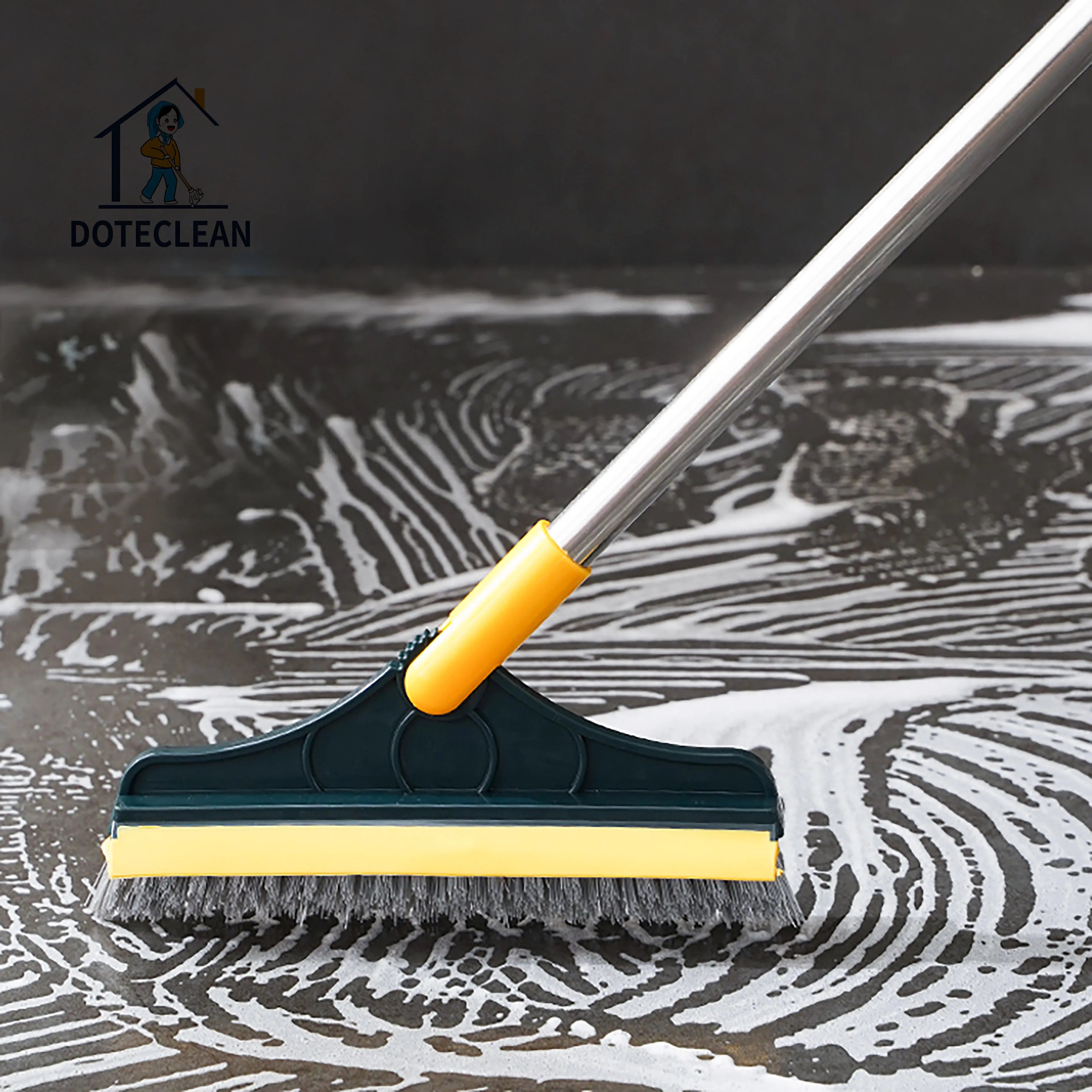 New Hot Selling Bathroom Scraper Brush Dual-use Floor Brush Household Bathroom Tile Long Handle Hard Bristles
