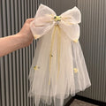 IVANHOE New Super Fairy Princess Birthday Flower Girl Ribbon Bow Hair Accessories Girl Hair Clip