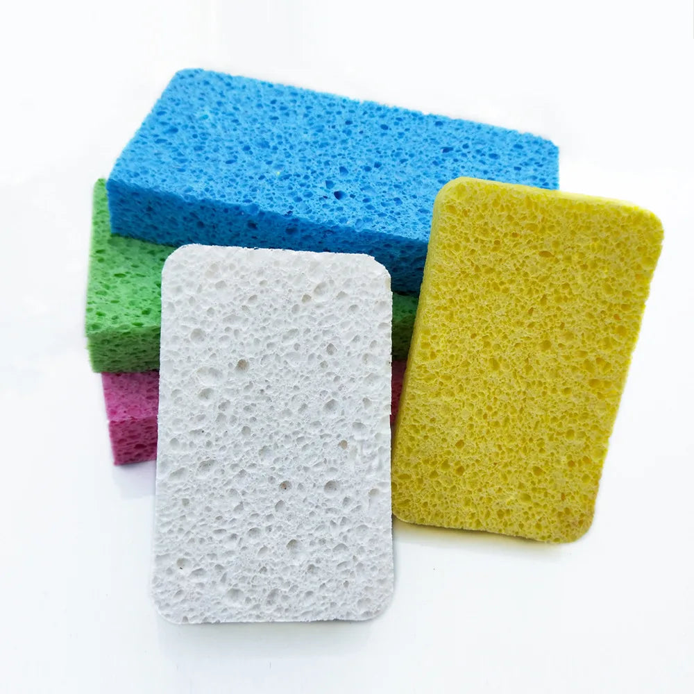 Natural Biodegradable Cellulose Sponge Non-scratch Cellulose Sponge Scouring Pad Cellulose Household Dish Cleaning Scrub Washing