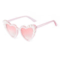 STORY STY5726 Women Fashion Love Pearl Sun Glasses Luxury Candy Color Party Eyewear Designer Pink Heart Sunglasses