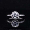 Starsgem Halo Set 18K White Gold 1ct Lab Grown Diamond Ring