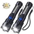 High Power Flashing LED Tactical Flashlight Adjustable Beam IP54 Waterproof 200-300M Long Range Zoom Focus