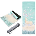 Customized Logo Print  Non-Slip Suede Natural Rubber Yoga Mat Sport Mats
