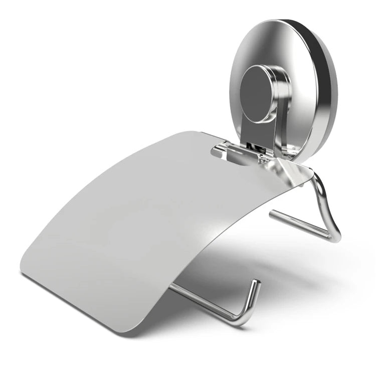 Bathroom Accessories Wall Mount Stainless Steel Tissue Roll Dispenser Toilet Paper Holder Cover Powerful Vacuum Suction Cup