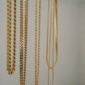 Women's Vintage Style 18K Gold-Plated Stainless Steel Necklace Fashionable Charm Link Chain Trendy Cuban Snake Style Jewelry