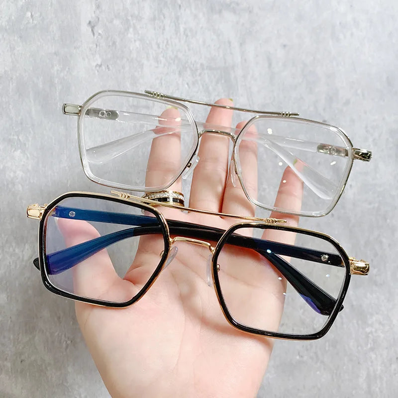 New Tr90 Fashion Anti Blue Light Glasses Women Vintage Metal Frame Eyeglasses Wholesale